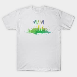 Miami Watercolor Skyline T-Shirt